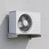 Braket Unit Luar AC Stainless Steel dengan Lubang Pra-Bor, Rangka Penyangga Tugas Berat untuk Pemasangan di Dinding