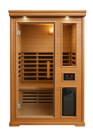 Baignoires et saunas infrarouges électriques KLAFIN pour 2 personnes, en bois massif de pruche, modernes, pour intérieur et extérieur, style japonais, pour villa