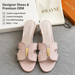 Sandalias de Diseñador de Lujo 2026 para Mujer, Cuero de Alta Calidad, Forma de H, Logotipo Metálico Rosa, Suela Gruesa, Verano, Elegantes, Casuales, Nuevas - Product Image 1