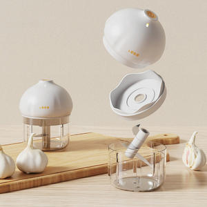 Picadora de ajo eléctrica con logo, funciona con batería de 5V, licuadora portátil para cocina casera y preparación de alimentos para bebés - Product Image 1
