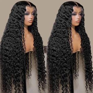 Parrucca Frontale HD con Pizzo, Ondulata, <span class=keywords><strong>Capelli</strong></span> Brasiliani, Densità 180% 250%, <span class=keywords><strong>Capelli</strong></span> Umani Vergini per Donne Nere, Pizzo Svizzero Trasparente - Product Image 3