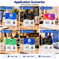 Mini-étiquette NFC personnalisée en acrylique avec code QR, support adhésif, carte de membre, affichage des commentaires clients 13,56 MHz