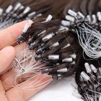 Extensions de cheveux humains Remy vietnamiens double trame, micro-boucles, toutes couleurs, sans dommages, vente en gros, sans chaleur, emballage personnalisé, marque privée