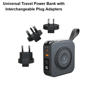 Chargeur Sans Fil 5 en 1 Tendance 2025, Meilleure Vente, Power Banks 10000 mAh Avec Support Téléphone de Bureau Intégré