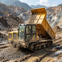Ruibote Mini-dumper sur chenilles 15 tonnes, robuste, tout-terrain, pour travaux d'ingénierie, de construction et miniers