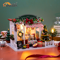 Hongda PC2319 bonbons traite mini maison de poupée en bois maison de poupée bricolage maison de poupée miniature kit de maison de poupée