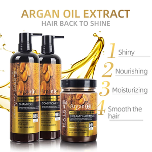 Shampooing <span class=keywords><strong>et</strong></span> après-<span class=keywords><strong>shampoing</strong></span> sans Sulfate de marque privée 900ml, <span class=keywords><strong>Anti</strong></span>-<span class=keywords><strong>chute</strong></span> de cheveux, huile d'argan soyeuse <span class=keywords><strong>et</strong></span> lisse, ensemble de soins capillaires - Product Image 2