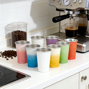 Gobelet en aluminium jetable de 16 oz (473 ml) et 12 oz (355 ml) à changement de couleur rose, pour boissons, idéal pour les fêtes en extérieur, avec votre propre logo - Product Image 1