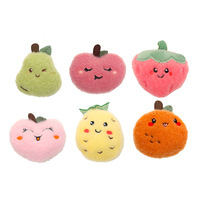Fruits série cataire jouets pour chats poire pêche conception mignon chat jouets interactifs cloches Logo personnalisé chat en peluche jouet