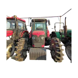 Çiftlik ekipmanları kullanılmış traktör 100hp oldukça kullanılmış tarım makine yedek parçaları satılık