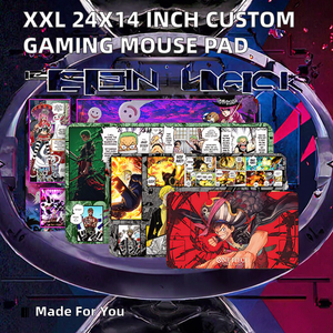 Alfombrilla de Ratón Personalizada de Goma para Juegos, Tapete de Escritorio de Tela de Poliéster Engrosada con Borde Cosido, Alfombrilla de Ratón para Juegos de Mesa y Cartas con Diseño de <span class=keywords><strong>Anime</strong></span> - Product Image 2