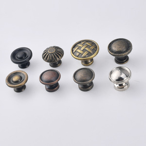 Antique Bronze Round Cabinet <b>Knob</b> <b>Copper</b> Traditional Style Drawer Handle For Furniture Door Hardware - Product Image 2