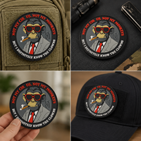 Patch en caoutchouc 3D PVC personnalisé avec fixation auto-agrippante, badge moral tactique, patchs logo en caoutchouc souple gaufré pour sac à dos et veste