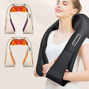 Appareil de massage du cou Shiatsu pétrissant, physiothérapie infrarouge, contrôle de la durée, pour soulager la douleur cervicale, vertébrale et trapèze, massage profond - Product Image 2