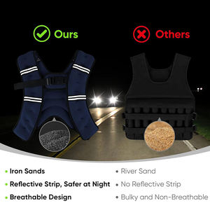 Customized 15/20/25/30LB <b>Strength</b> <b>Training</b> Adjustable Running Weight Vest With Pocket for Walking - Product Image 6