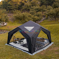 Vente en gros de tente gonflable 420d quatre saisons, tente de camping pneumatique, gonflable portable, classique, avec pompe à air électrique