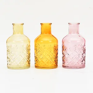 Стеклянная ваза для бутонов, маленькие вазы для цветов, оптовая продажа, современные прозрачные стеклянные вазы на заказ для центральных элементов