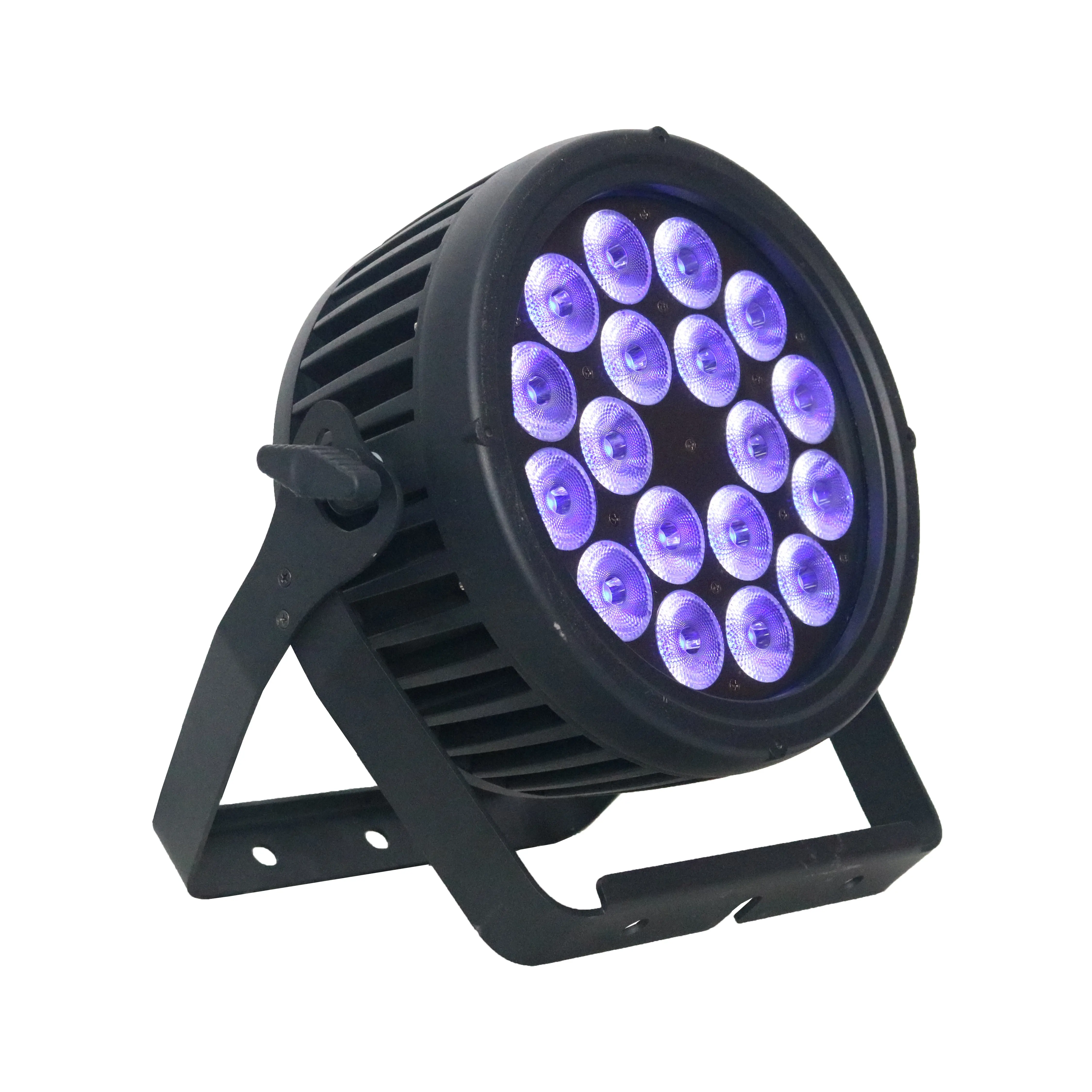 18pcs 무대 조명 방수 IP65 18*10W RGBW 파 주도 18x18 플랫 파 수 180w 야외 플랫 파 led