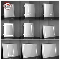 Miroir cadre en aluminium pour salle de bain armoire de rangement porte LED miroirs intelligents profils de meubles personnalisables
