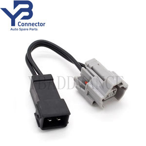 YB 连接器 <span class=keywords><strong>2</strong></span> 针 D Enso（母头）转 EV1 Bosh/Jetronic（公头）燃油喷射器连接器线束 - Product Image 1