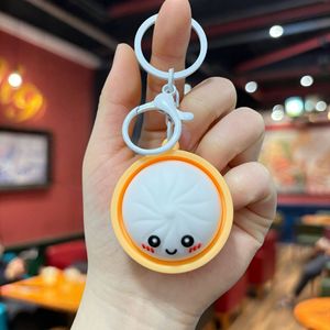 Nuevo Diseño 2026: Llaveros de PVC con Forma de Bollo Vaporizado 3D, Lindos y Creativos, para Parejas, Adornos, Recuerdos de Fiesta, Regalos Promocionales al por Mayor - Product Image 5
