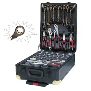 Набор швейцарских инструментов из крафт-бумаги, 186 шт., торцевой ключ, плоскогубцы, отвертка с набором инструментов, набор ручных инструментов