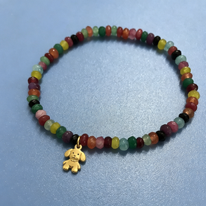 Solicite el Catálogo: Joyería de Moda para Mujer, <span class=keywords><strong>Pulsera</strong></span> Ajustable de Acero Inoxidable con Cuentas Coloridas y Diseño de Perro - Product Image 2