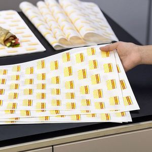 Custom Disposable Eco-Friendly Recyclable Greaseproof PE Coated Burrito Wrapper Mexican Tortilla Breakfast Taco Snack Pizza - Product Image 5