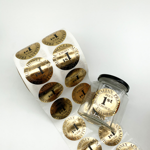Không thấm nước tùy chỉnh tự dính in Vòng logo cà phê nhãn dán nhãn cho cốc nhựa - Product Image 2