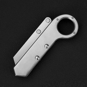 มีดพับพกพาสำหรับแคมป์ปิ้ง HK OEM เกรด DIY ใบมีดคมกริบ ทำจากเหล็กสแตนเลส 3CR13 ด้ามจับทำจากเหล็กคาร์บอน ขนาด 18 ซม. รับประกัน 1 ปี - Product Image 5