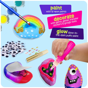 Kit per Dipingere Rocce per Bambini, Brillante al Buio, Personalizzabile, Arte e Artigianato, Regalo di Pasqua per Ragazzi e Ragazze dai 4 ai 12 Anni - Product Image 5