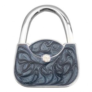 Porte-sac pliable personnalisé avec logo, crochet en métal pour sac à main, support de table, cintre de sac personnalisé, cadeaux promotionnels en gros, directement de l'usine - Product Image 4