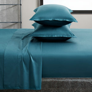 Juego de funda nórdica sólida tejida con certificado Oeko-Tex de estilo moderno 135x200cm 300TC 100% algodón satén 2 uds transpirable suave <span class=keywords><strong>cama</strong></span> para el hogar - Product Image 2