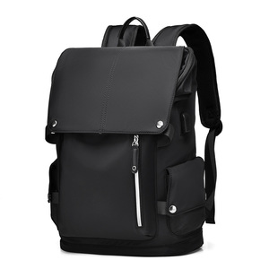 Unisex <b>Korean</b> Style <b>Laptop</b> <b>Backpack</b> PU Zipper Large Capacity USB Interface Trendy Personality Waterproof <b>Fashionable</b> Polyester - Product Image 4
