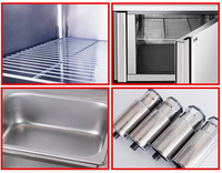Réfrigérateur de préparation de sandwichs / Réfrigérateur de comptoir pour salades / Table de préparation de pizzas