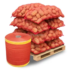 54*87cm Raschel Mesh Bag Roll HDPE vegetables net mesh bag rolls onion potato auto machine packaging bag in rolls