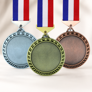 Medallas Redondas de Metal en Blanco de Envío Rápido para Premios de Logro y Eventos - Product Image 1
