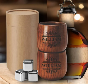 Vente en gros de tasses à whisky en bois brûlé, personnalisées avec logo, faites à la main, modernes et luxueuses, cadeaux d'affaires pour hommes, tasses à café et à thé écologiques - Product Image 6