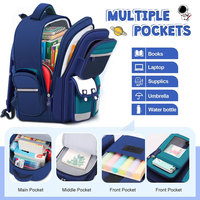 Juego de Mochilas Escolares de Tela Oxford de Tres Piezas Astronauta para Estudiantes de Primaria, Nueva Mochila