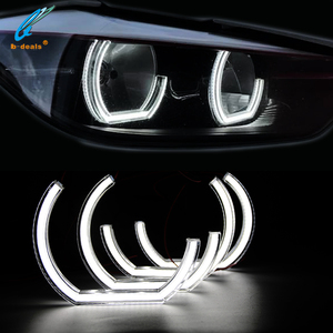 Fari a LED Super Luminosi Stile M4 a Forma di C in Acrilico Cristallo Angel Eyes DTM per <span class=keywords><strong>BMW</strong></span> <span class=keywords><strong>E53</strong></span> E60 E70 E82 E87 E90 E92 F10 F30 E36 E46 - Product Image 1