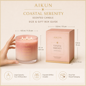 Bougie parfumée ronde AIKUN de luxe à 3 mèches, teintée, longue durée, pour <span class=keywords><strong>la</strong></span> décoration intérieure, approvisionnement en gros et personnalisation de marque - Product Image 6