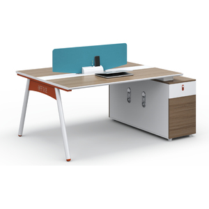 Postazione di lavoro del personale in legno Mobile schedario ufficio Reception a casa tavolo sedia Design Set di mobili per piccoli spazi - Product Image 4