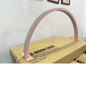โคมไฟตั้งโต๊ะสำหรับทำเล็บ UV LED 30W รูปทรงเพชรคริสตัลวงแหวนแสงจันทร์ ขนาด 75 ซม. ไฟเสริมสำหรับช่างต่อขนตาและทำเล็บ สีขาว ดำ ชมพู อุปกรณ์เสริมสำหรับร้านเสริมสวย - Product Image 6