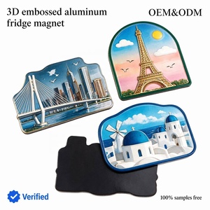 Aimant de réfrigérateur personnalisé en aluminium 3D gaufré, durable, représentant des monuments mondiaux, 2x3 pouces, Santorin, <span class=keywords><strong>Paris</strong></span>, souvenir de voyage, cuisine, <span class=keywords><strong>bar</strong></span>, maison - Product Image 1