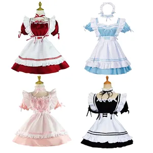 2023 lindos disfraces de sirvienta Lolita para niñas, disfraz de Cosplay de sirvienta encantadora, espectáculo de animación, traje japonés, ropa de vestir