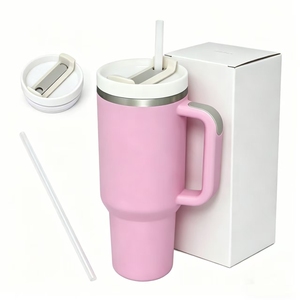Premium Large Capacity Stainless Steel 40oz Travel Mug with Straw and Handle for Outdoor Gift Water Bottle Tumbler Insulated <b>Hot</b> - Product Image 6