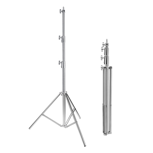 Trépied professionnel robuste AMBITFUL en acier inoxydable de 2 m à 3 pieds pour boîtes à lumière, parapluies flash, réflecteurs et éclairage d'appareil photo numérique - Product Image 1