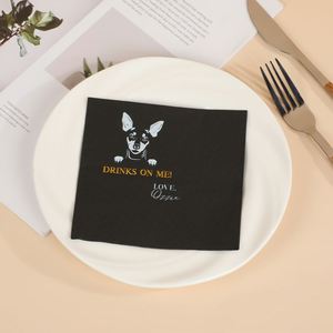 Fabrication de serviettes en papier imprimées pour mariage avec logo, faible MOQ - Product Image 4