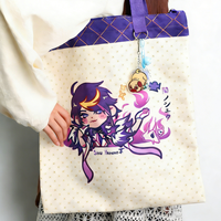 Bolsa de Lona Personalizada con Logotipo Impreso y Bordado, Estilo de Dibujos Animados, Ecológica, para Regalos Promocionales