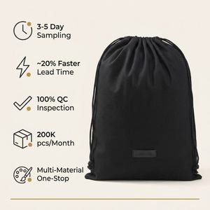 Sac à poussière de luxe personnalisé en coton réutilisable et durable avec cordon de serrage pour sacs à main et chaussures, avec logo, fabrication directe en usine, écologique - Product Image 3